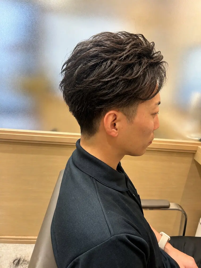 ショート メンズ メンズパーマ メンズツイストパーマ ツイストパーマ カット パーマ 久木原 ゆりのヘアスタイル