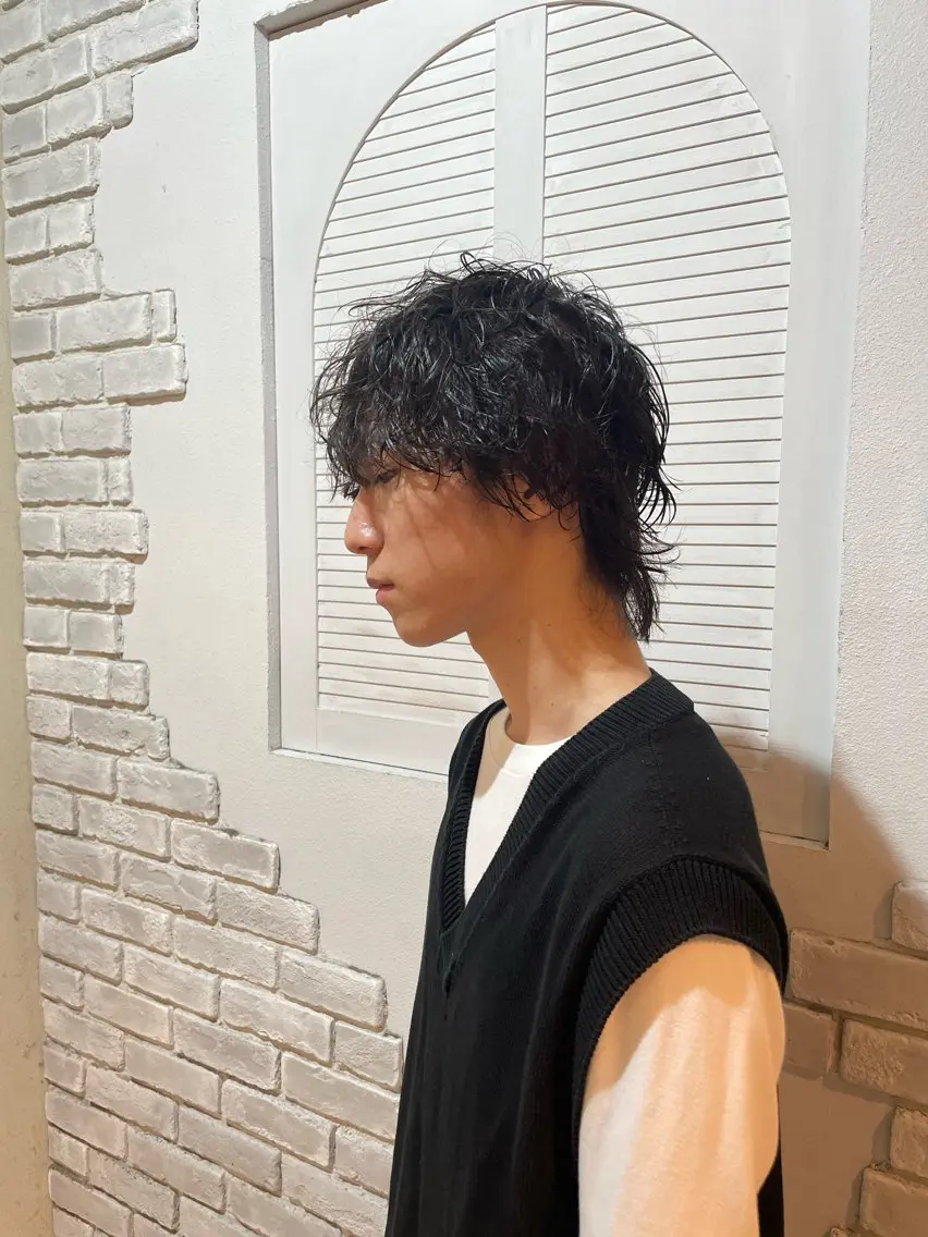 ショート パーマ メンズ メンズパーマ カット パーマ 【水素カラー/メンズ 】Lee布施/純平のヘアスタイル