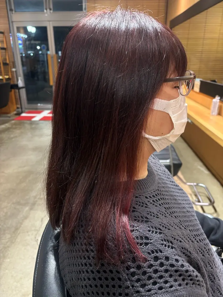 セミロング カラー ヘアアレンジ 渡部 彩花のヘアスタイル