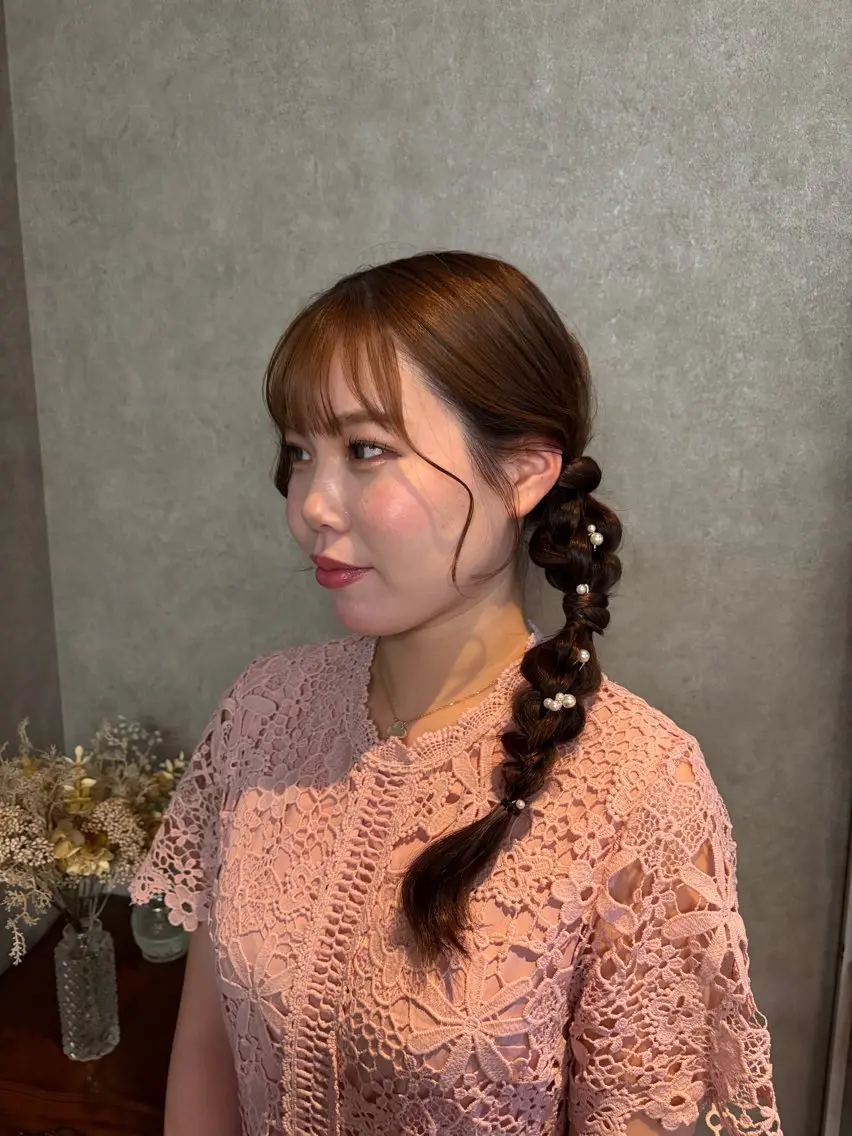 ヘアアレンジ ヘアセット 髪質改善×韓国風/小 顔レイヤー/早瀬櫻子のヘアスタイル