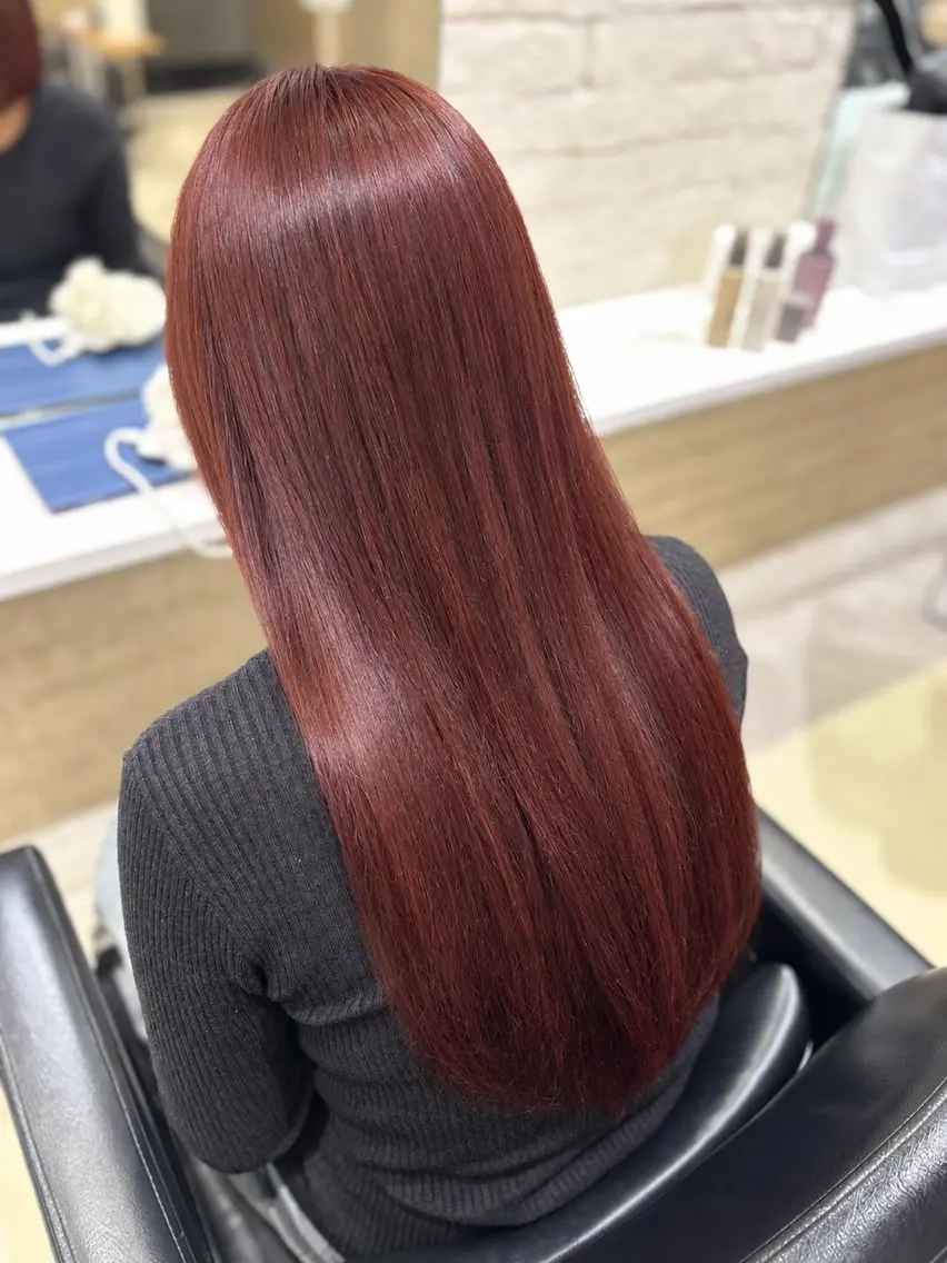 ロング ヘアカラー トリートメント 【表参道】艶カラー 松原 栞🌼‎🤍のヘアスタイル