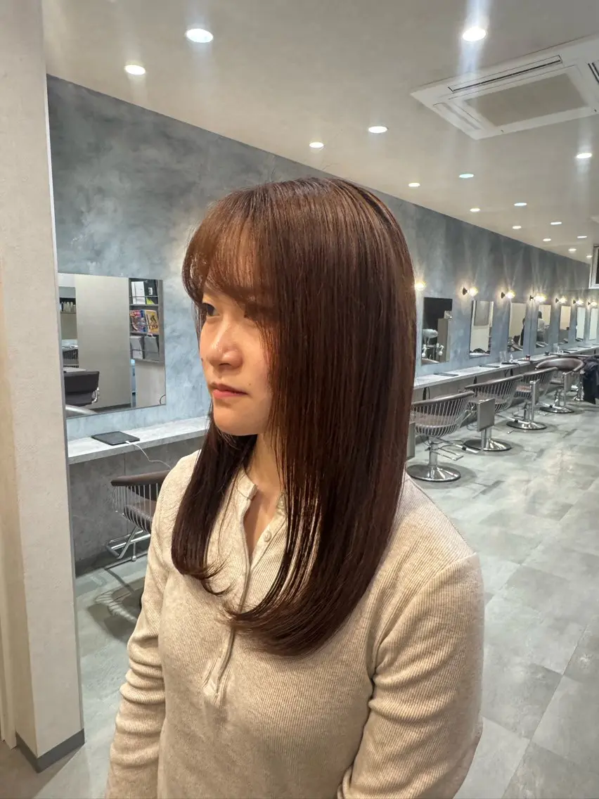 ロング カラー 清水 菜々子のヘアスタイル
