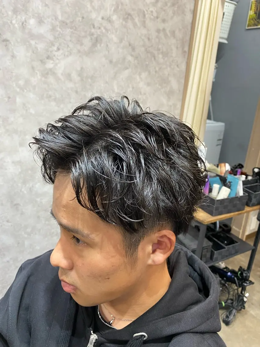 メンズカット×パーマの写真
