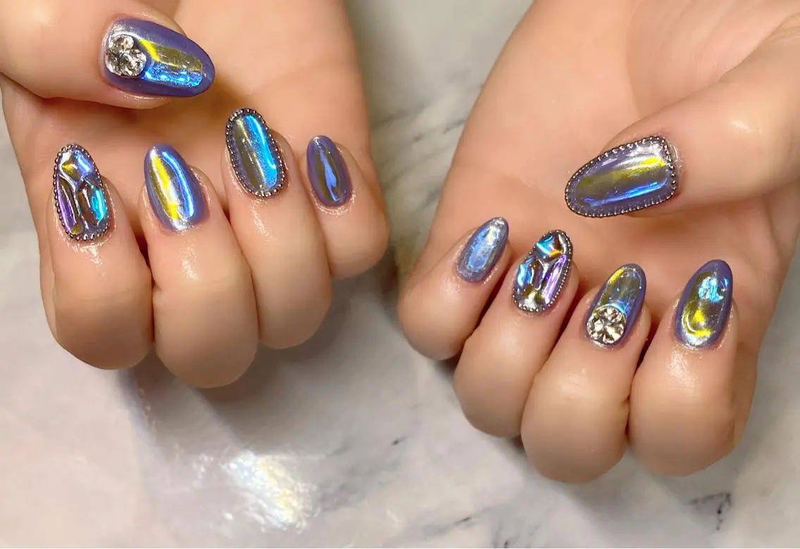 ネイル 氷ネイル・うるうるネイル ハンドネイル Lino+ ネイル&よもぎ蒸しのネイルデザイン
