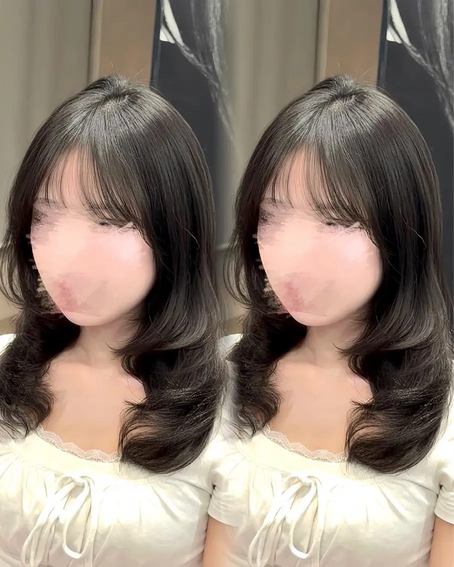 【 ✨️🤍✨️レイヤーカット限定✨️🤍✨️ 】似合わせカット+艶カラー+1stepトリートメント❕の写真