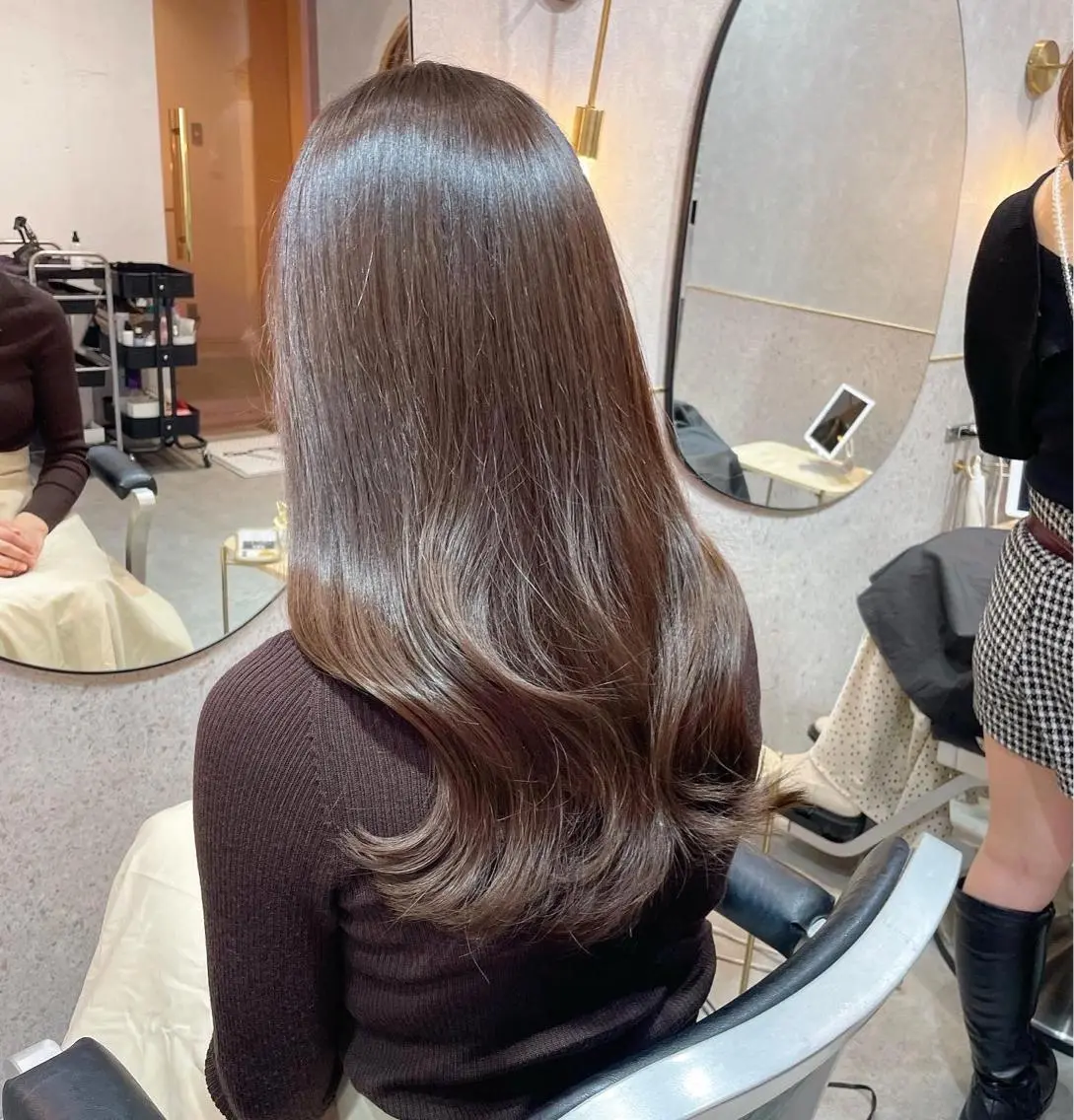 セミロング カラー カット ヘアカラー トリートメント 上品ヘア🤍顔周り/ レイヤー✨/林遼一郎のヘアスタイル