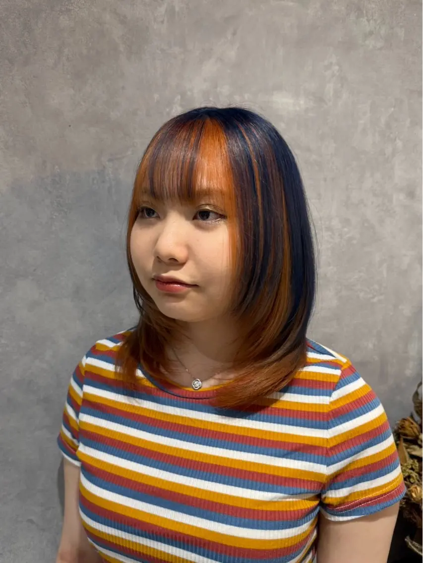 ミディアム カラー カット ヘアカラー FORCE 荻原卓冶のヘアスタイル