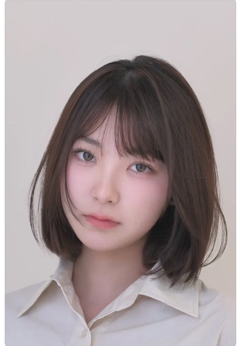 ショート カラー ボブ 🫧ロングレイヤー 韓国透明感カラー🫧のヘアスタイル