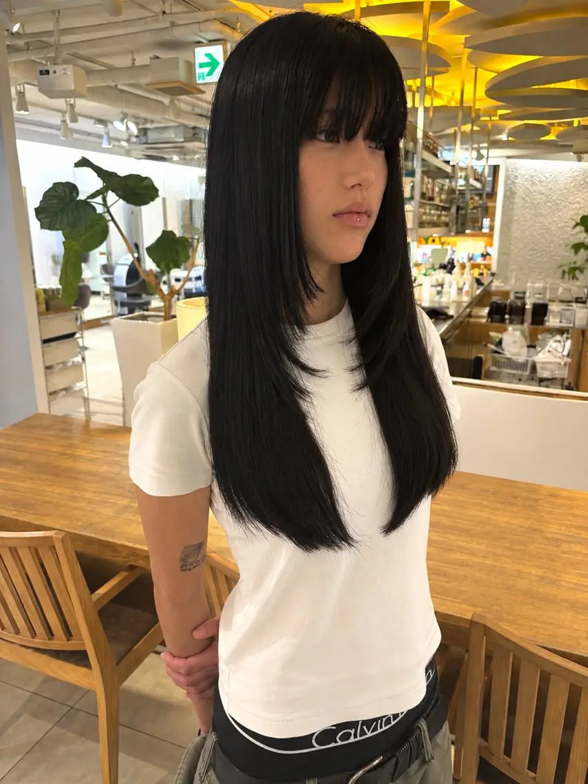 ロング レイヤーカット カット 武田 幸仁のヘアスタイル