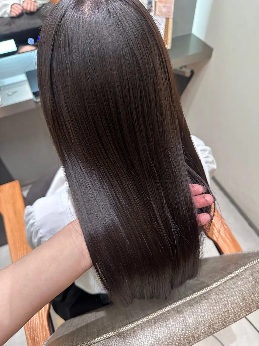 セミロング カラー ヘアアレンジ ブラウンカラー ラベンダーカラー ラベンダーブラウン 🇰🇷韓国スタイル レイヤー/ayanaのヘアスタイル