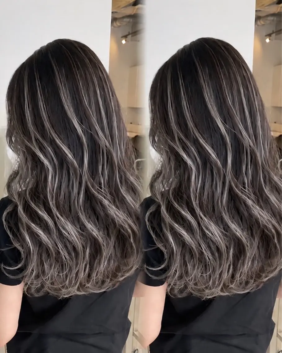 ロング カラー ヘアカラー ハイライトモデル募集 ✨️ALIVEりんのヘアスタイル