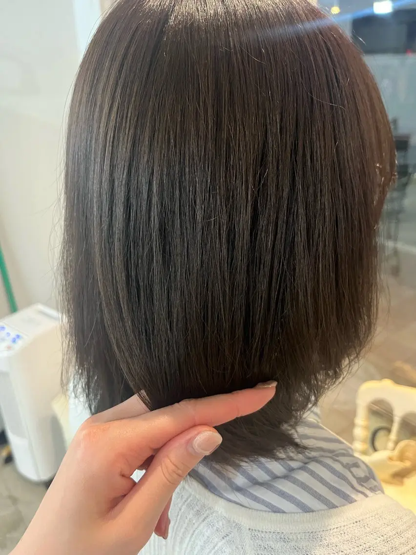 ミディアム カラー アッシュ ラベンダーカラー ラベンダーアッシュ 縮毛矯正🫧髪質改善 💐いしいゆうこのヘアスタイル