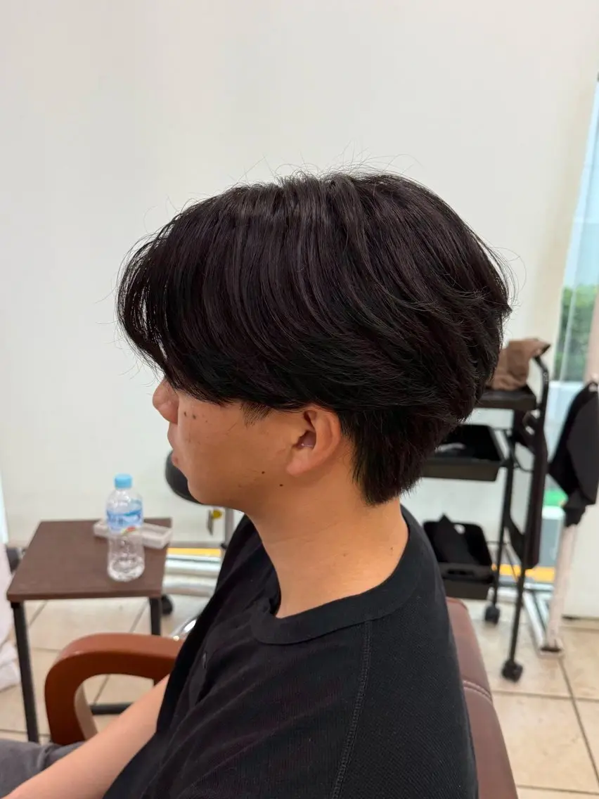 ミディアム ヘアアレンジ メンズ カット 縮毛矯正 Kouki 曲がる縮毛矯正のヘアスタイル