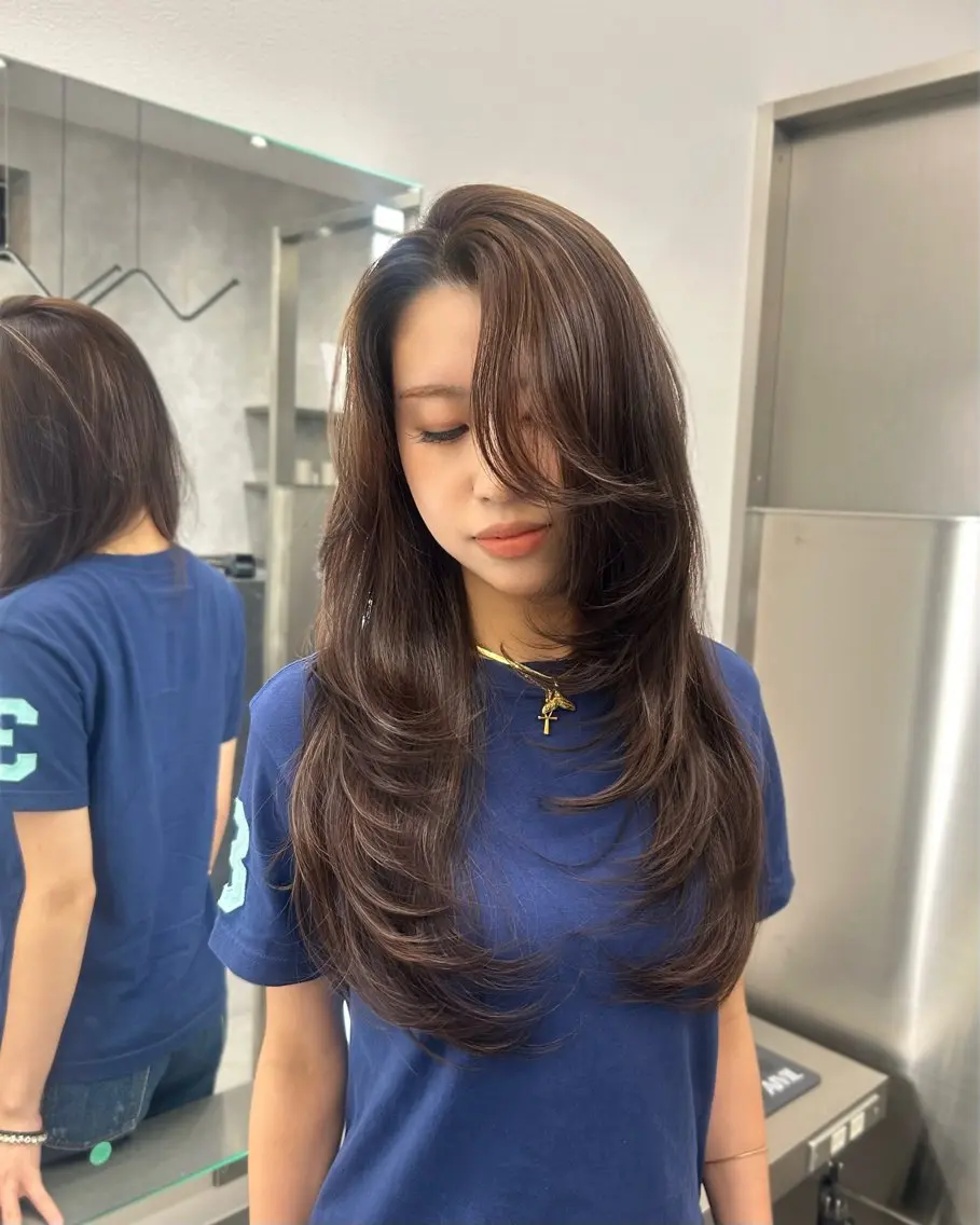 ロング ハイライト レイヤーカット カット ヘアカラー 大人レイヤー/艶美髪 🇺🇸TOMONAのヘアスタイル