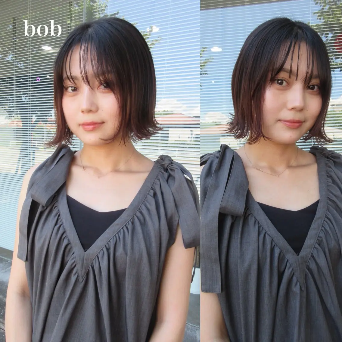 ショート ボブ 外ハネヘア qpula misuzuのヘアスタイル