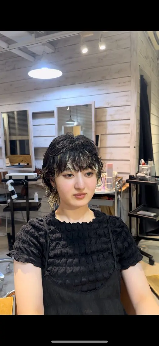 ショート 外国人風カラー マレットヘア 🪞表参道パーマ Nikachi🪞のヘアスタイル