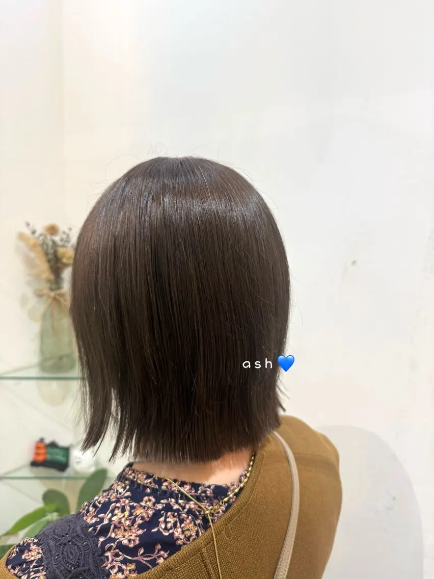 ミディアム アッシュ 透明感カラー🧁🩰 🫧仲松良菜🎀のヘアスタイル