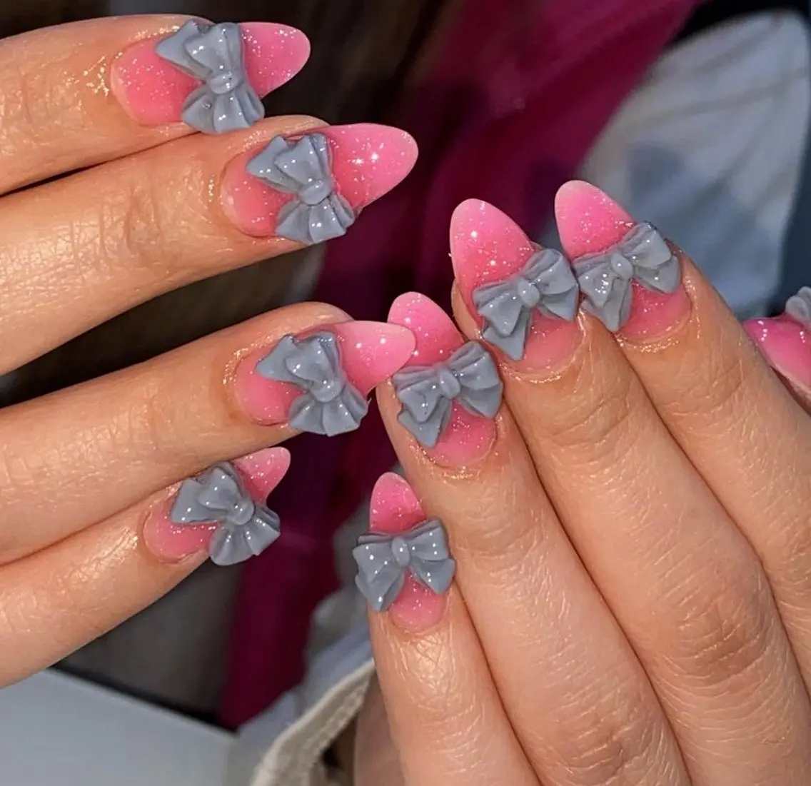 ネイル フレンチネイル ジェルネイル 韓国ネイル マグネットネイル マグネットフレンチ akina nailsのネイルデザイン