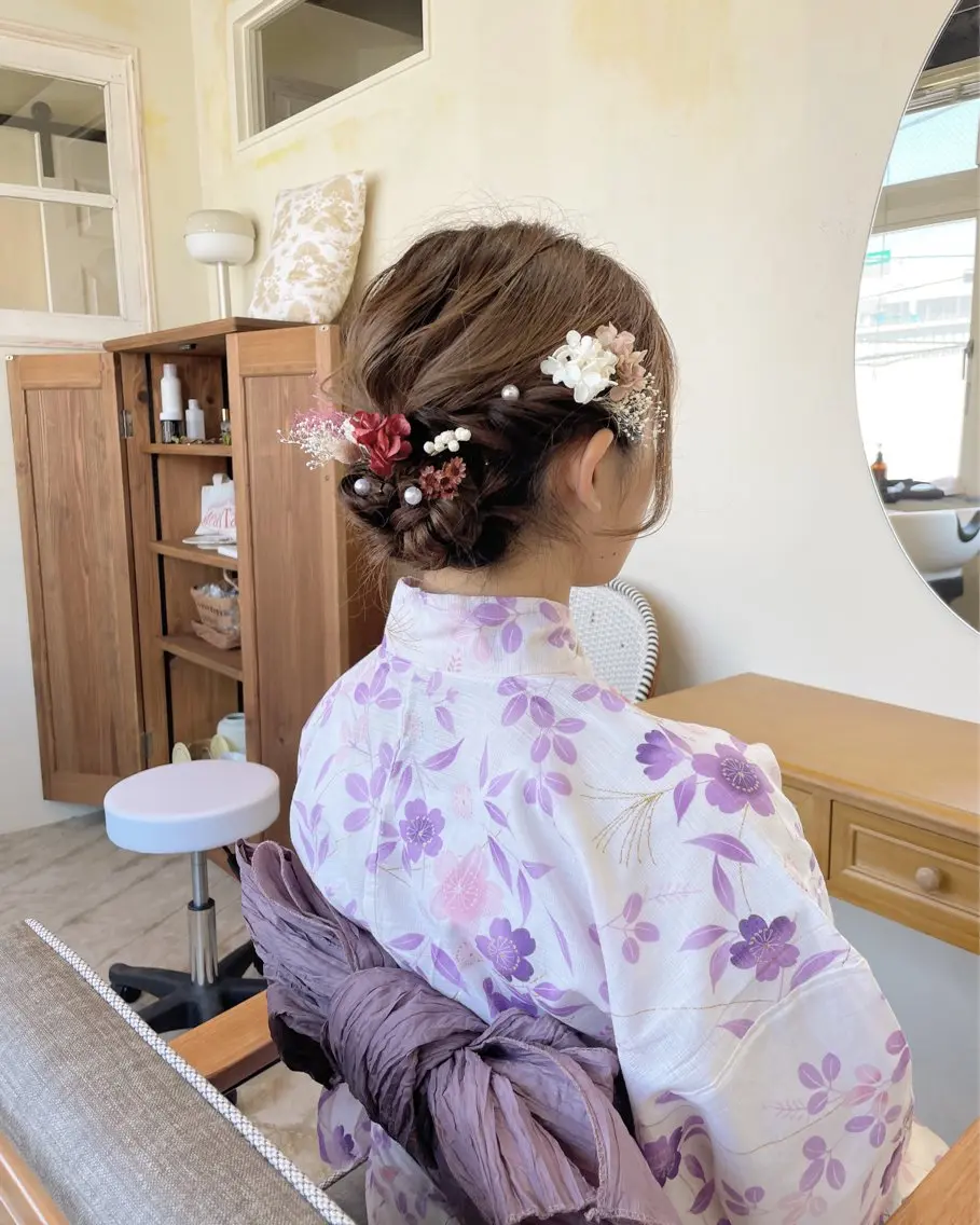 ヘアアレンジ 🍋透け感カラー🍃 オリーブ🍐Kahoのヘアスタイル