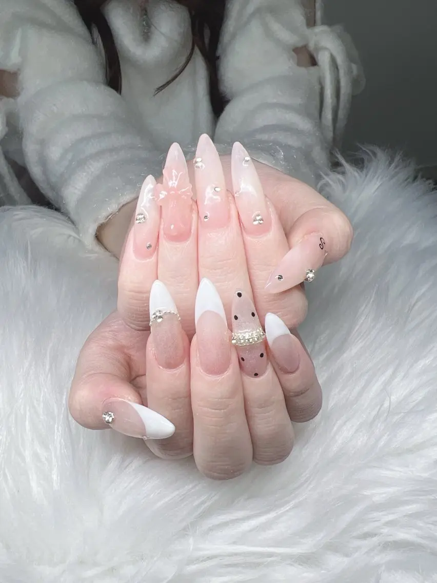 ネイル ハンドネイル Lee Nails チップ長さだし専門店のネイルデザイン