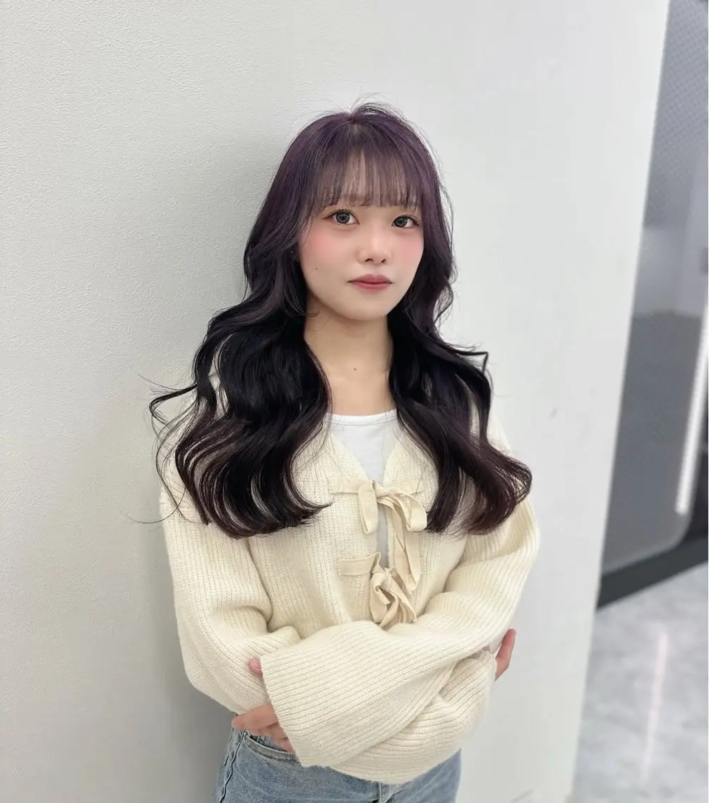 ロング カラー パーマ ヘアアレンジ メンズ キッズ ♥️韓国ヘア レイヤー♥️ゆりのヘアスタイル