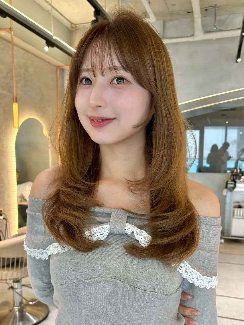 ロング カット トリートメント 仙台Ｉ韓国レイヤー Ｉ髪質改善Ｉ伊藤拓海のヘアスタイル