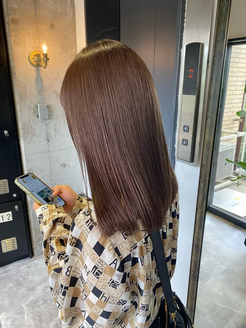 セミロング カラー カット 縮毛矯正 トリートメント 🌻Insta指名 NO.1🌻Shoのヘアスタイル