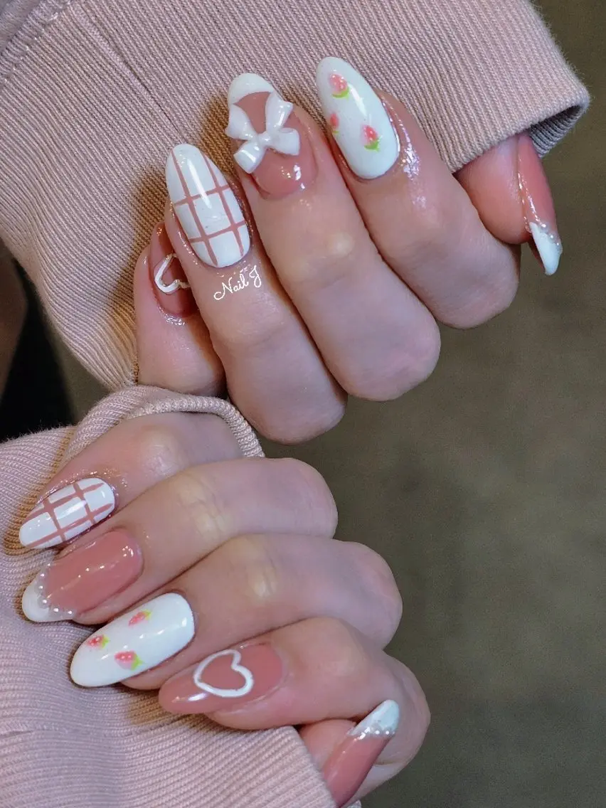 ネイル 韓国ネイル 冬ネイル ハンドネイル Nail Jのネイルデザイン