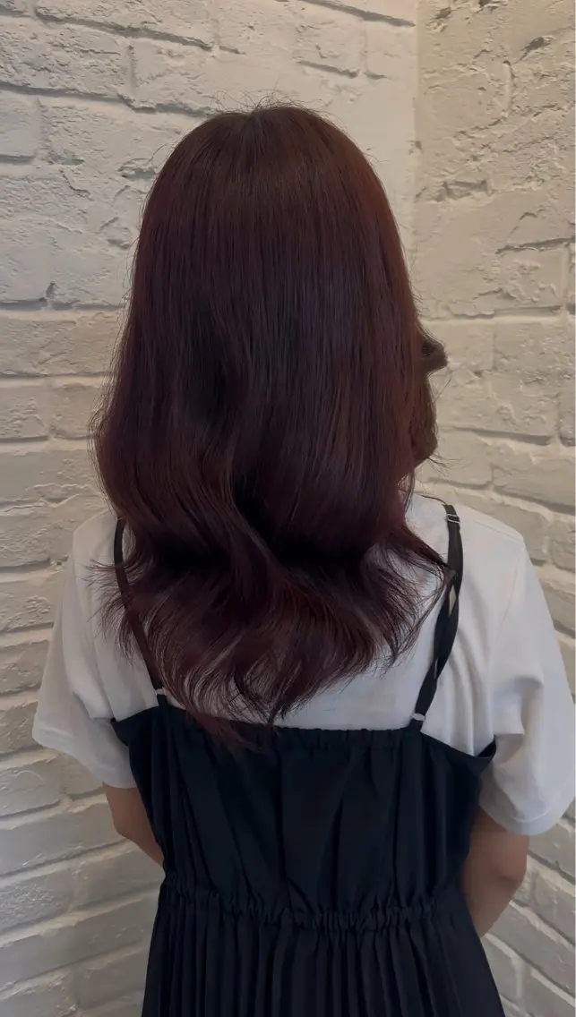 ロング カラー カシス ピンクカラー YU-KI 🐈‍⬛のヘアスタイル