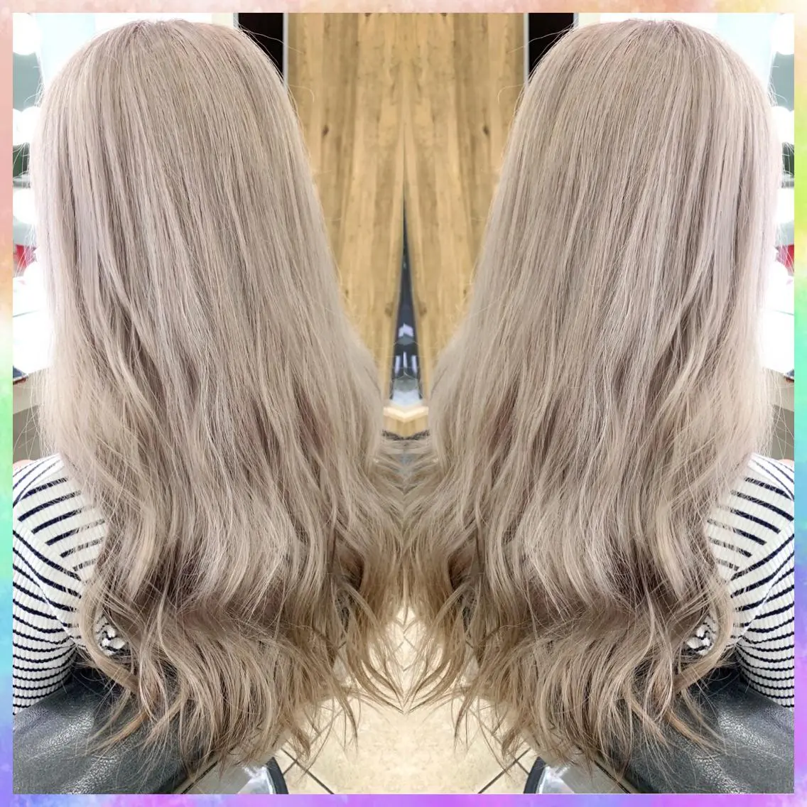 セミロング カラー ヘアカラー 🫧あ お🫧 心斎橋のヘアスタイル
