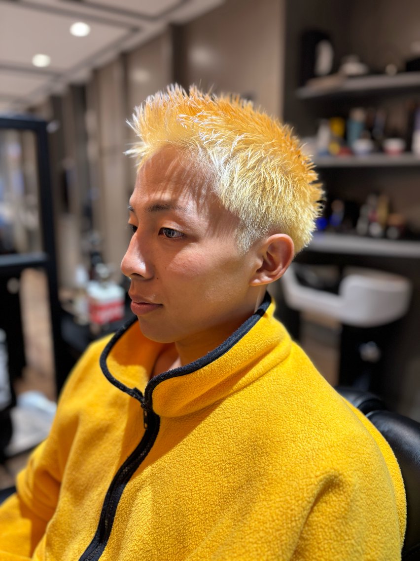 ショート カラー メンズ 田中大 パーマ/メンズカットのヘアスタイル