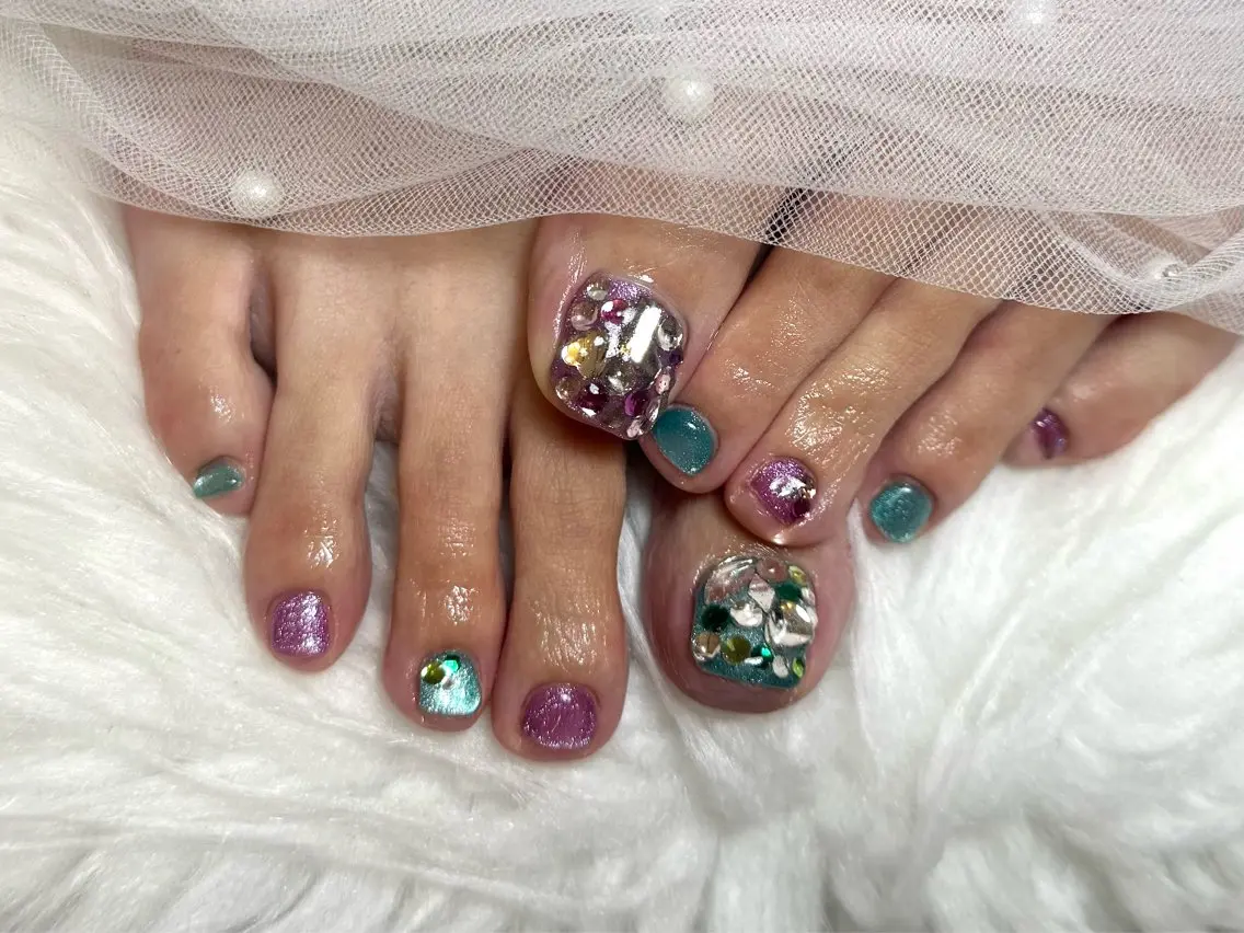 ネイル フットネイル peTiT ✨️ yuzuki💞🫧のネイルデザイン