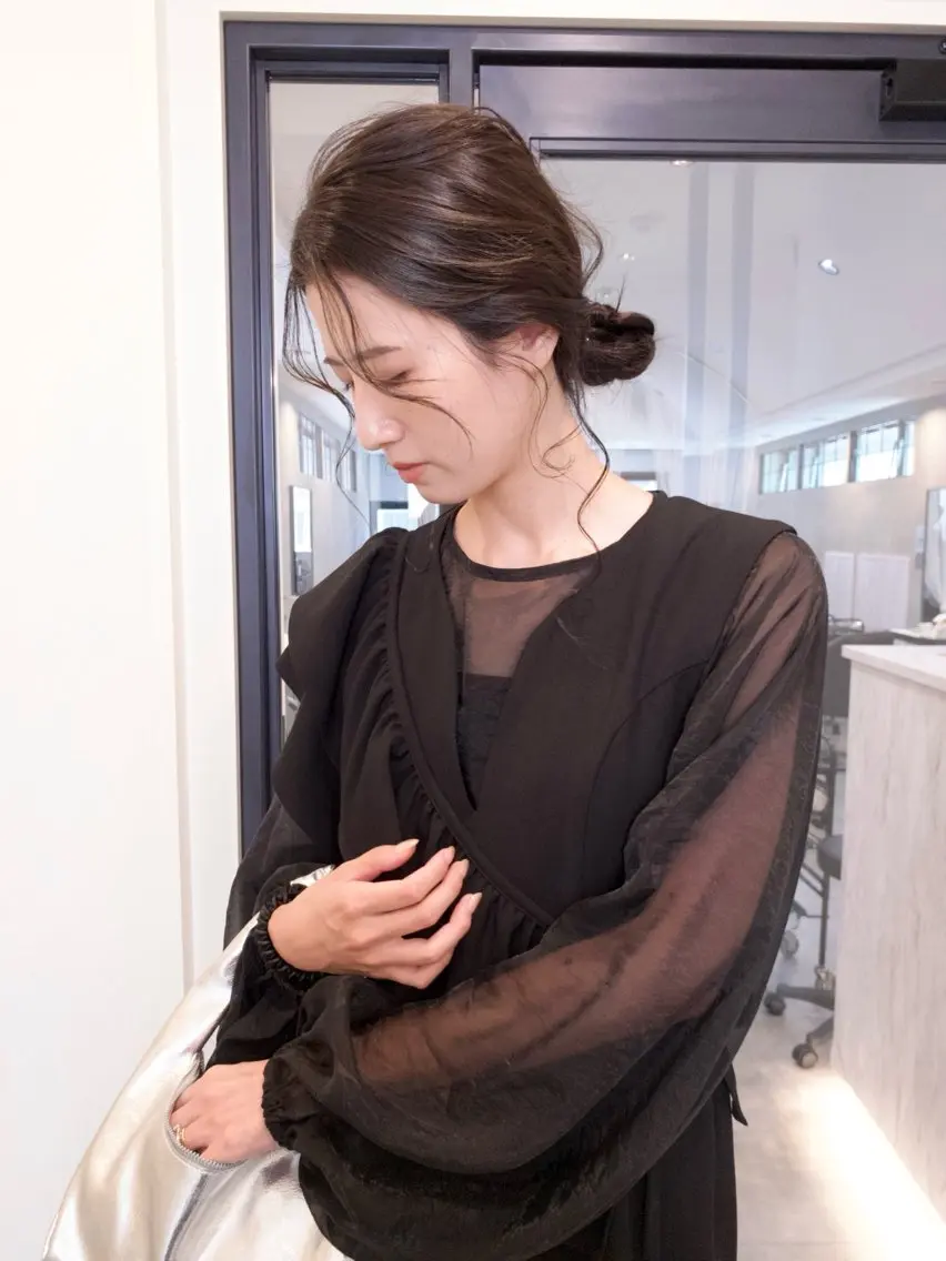 ヘアアレンジ ヘアセット 落合希 Olivebeigeのヘアスタイル