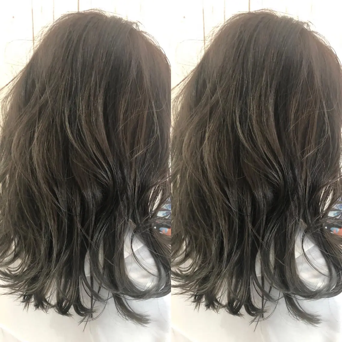 セミロング カラー ブリーチ 透明感カラー ブリーチなしカラー カット ヘアカラー ヘアサロンオスカー 岸和田蛸地蔵店のヘアスタイル