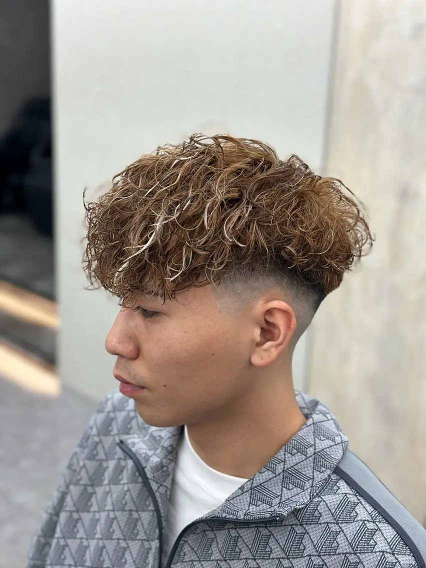 カラー パーマ メンズ メッシュパーマ支持率 ◎大宮/隼也のヘアスタイル