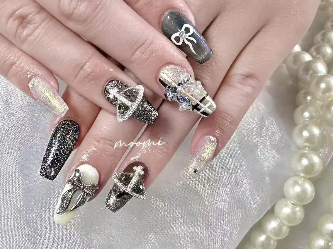 ネイル 長さ出し ジェルネイル グラデーション 韓国ネイル マグネットネイル moomi nail スカルプ専門のネイルデザイン