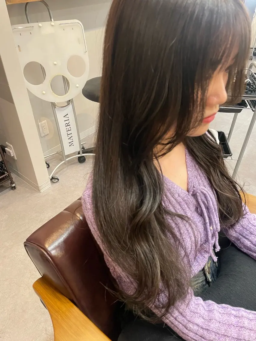 セミロング カラー ヘアカラー トリートメント 原 麻耶のヘアスタイル