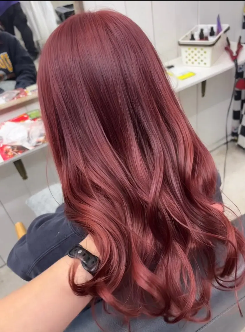 ロング カラー カット ヘアカラー トリートメント Ann./艶髪 /レイヤーカットのヘアスタイル
