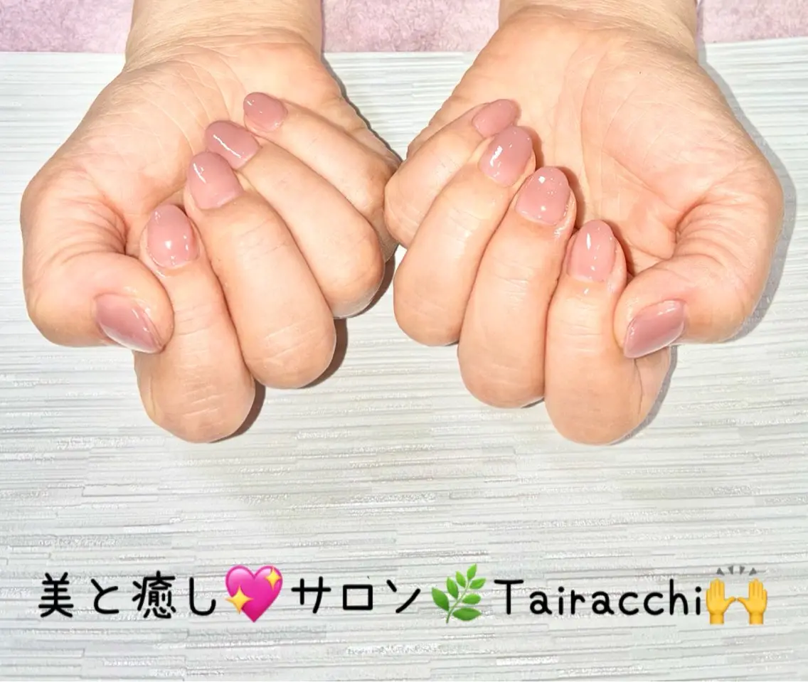 ネイル ピンク ピンクベージュ ショートネイル ハンドネイル Tairacchi タイラッチのエステ・リラクイメージ
