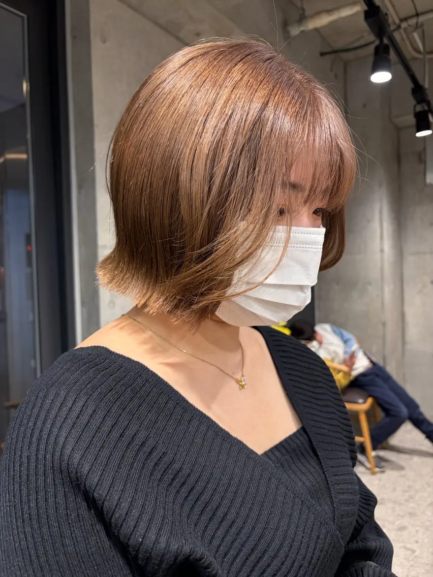 カット＋ブリーチなしダブルカラー🍓の写真