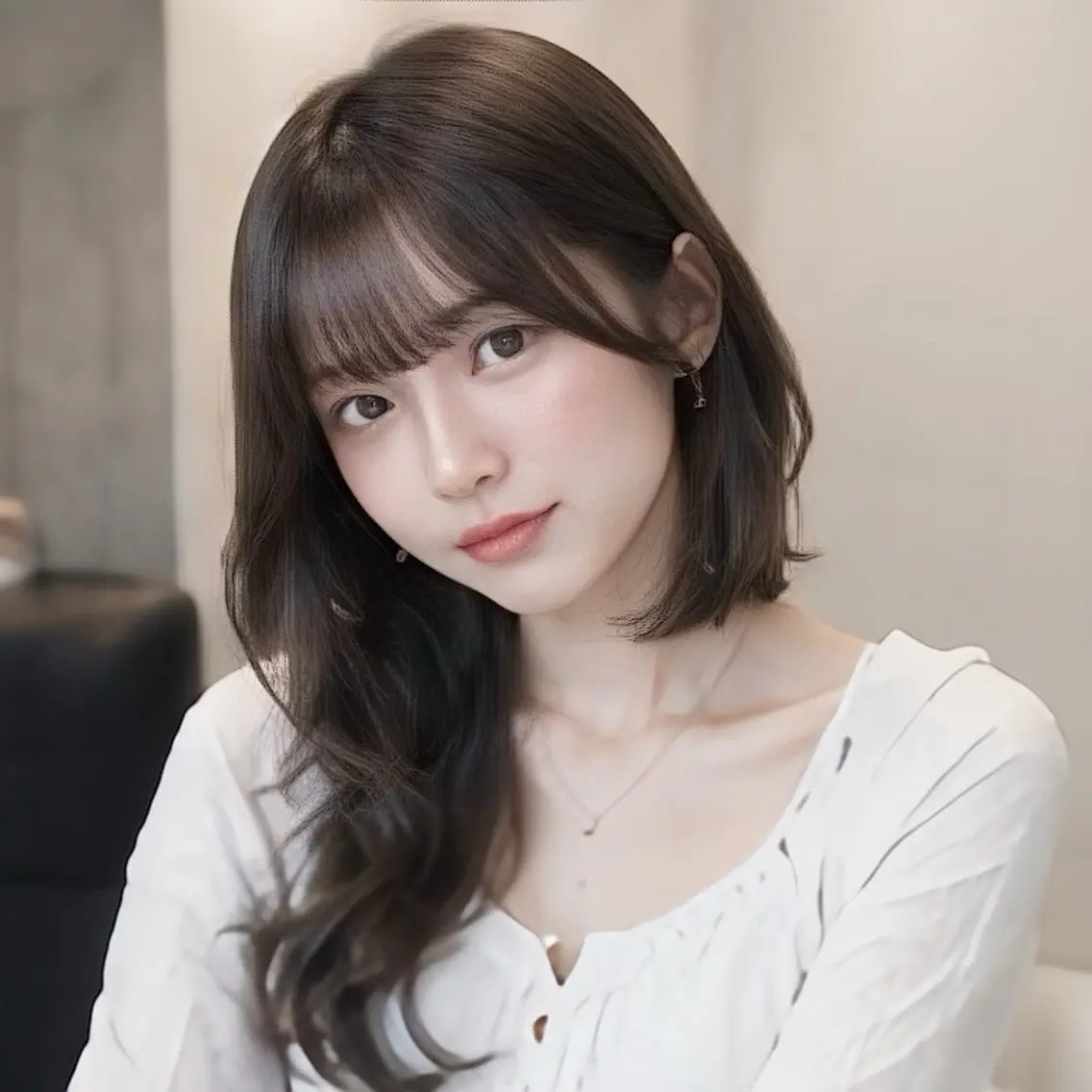 カラー 縮毛矯正/レイヤー/ 前髪カット/おばかんのヘアスタイル