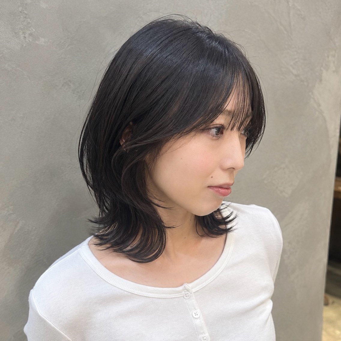 ミディアム ミディアムレイヤー くびれヘア レイヤーカット レイヤーカット特化 /YUITO/渋谷のヘアスタイル