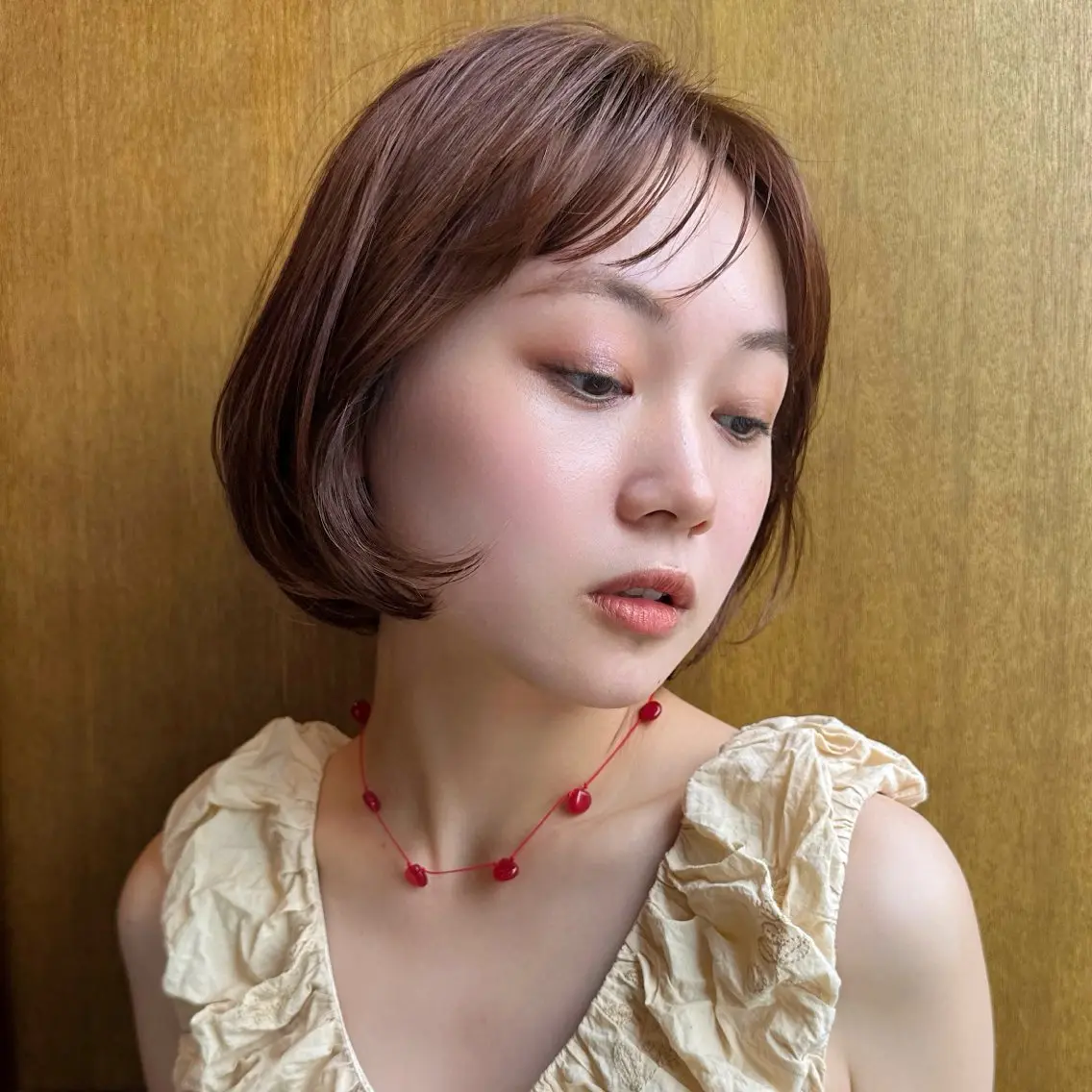 ミディアム カット 縮毛矯正 トリートメント ボブ/レイヤー/ 縮毛矯正/Yukiのヘアスタイル