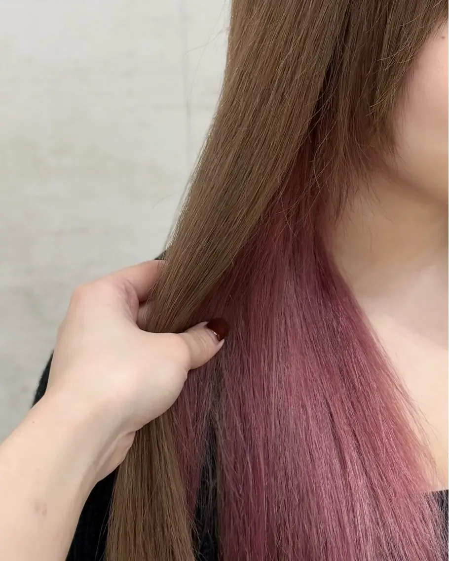 ロング カラー ヘアカラー 杉田 涼のヘアスタイル