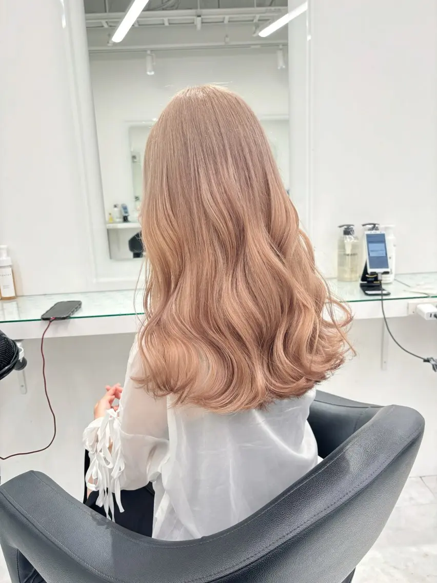 ロング カラー ヘアカラー トリートメント 💖ミルクティー💖 あかり💖のヘアスタイル