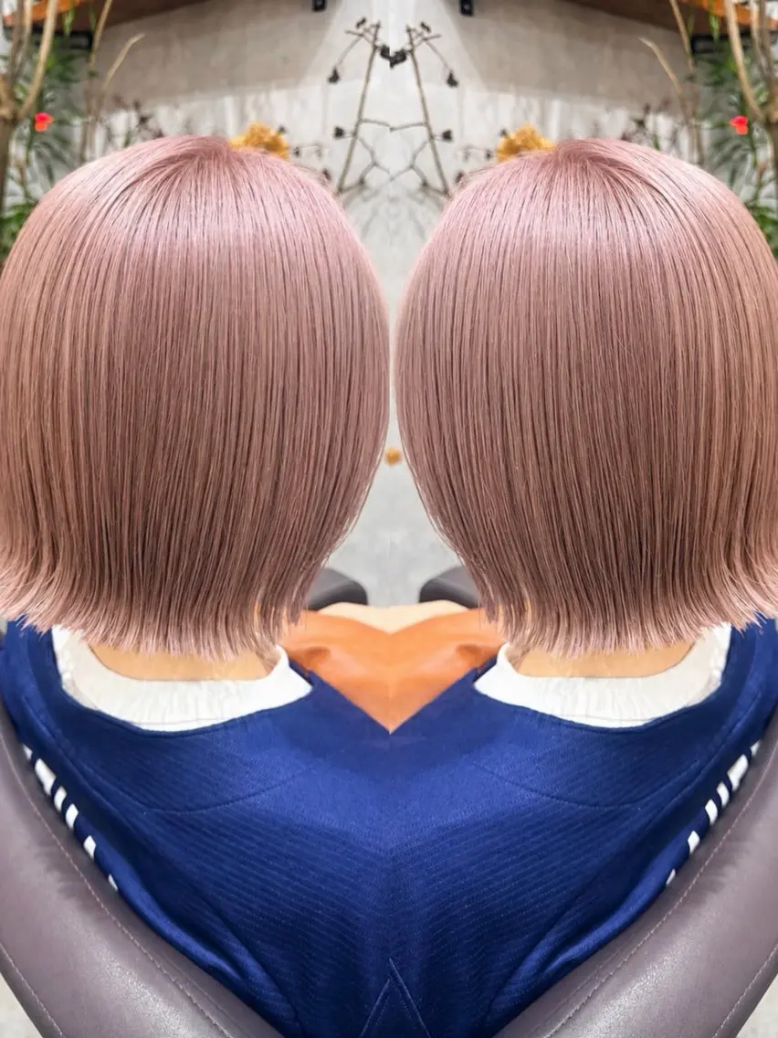 ミディアム カラー ブリーチ ヘアカラー C'LD Hair トモヤのヘアスタイル