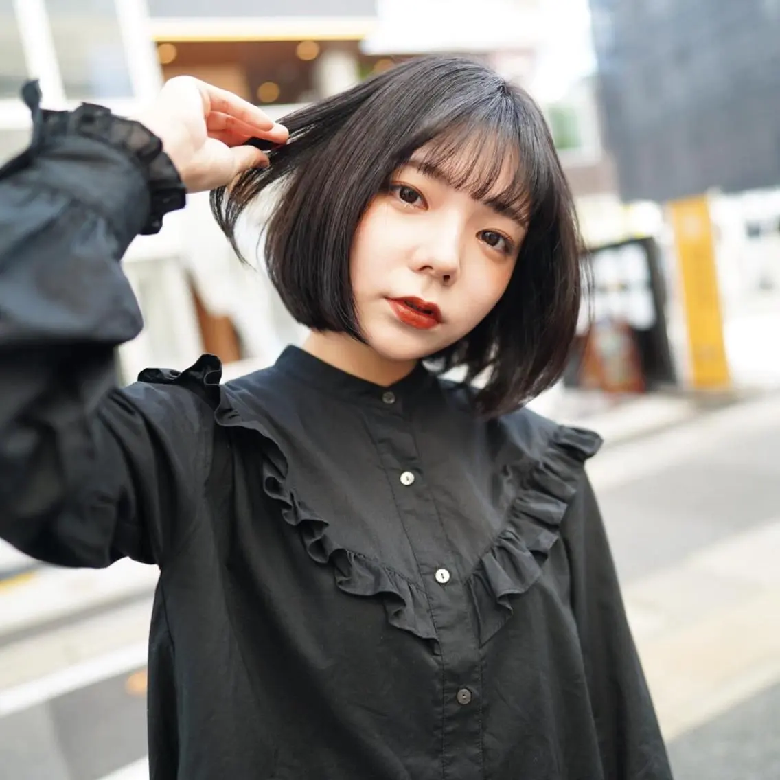 ショート カラー Lull1人美容室 バレイヤージュのヘアスタイル