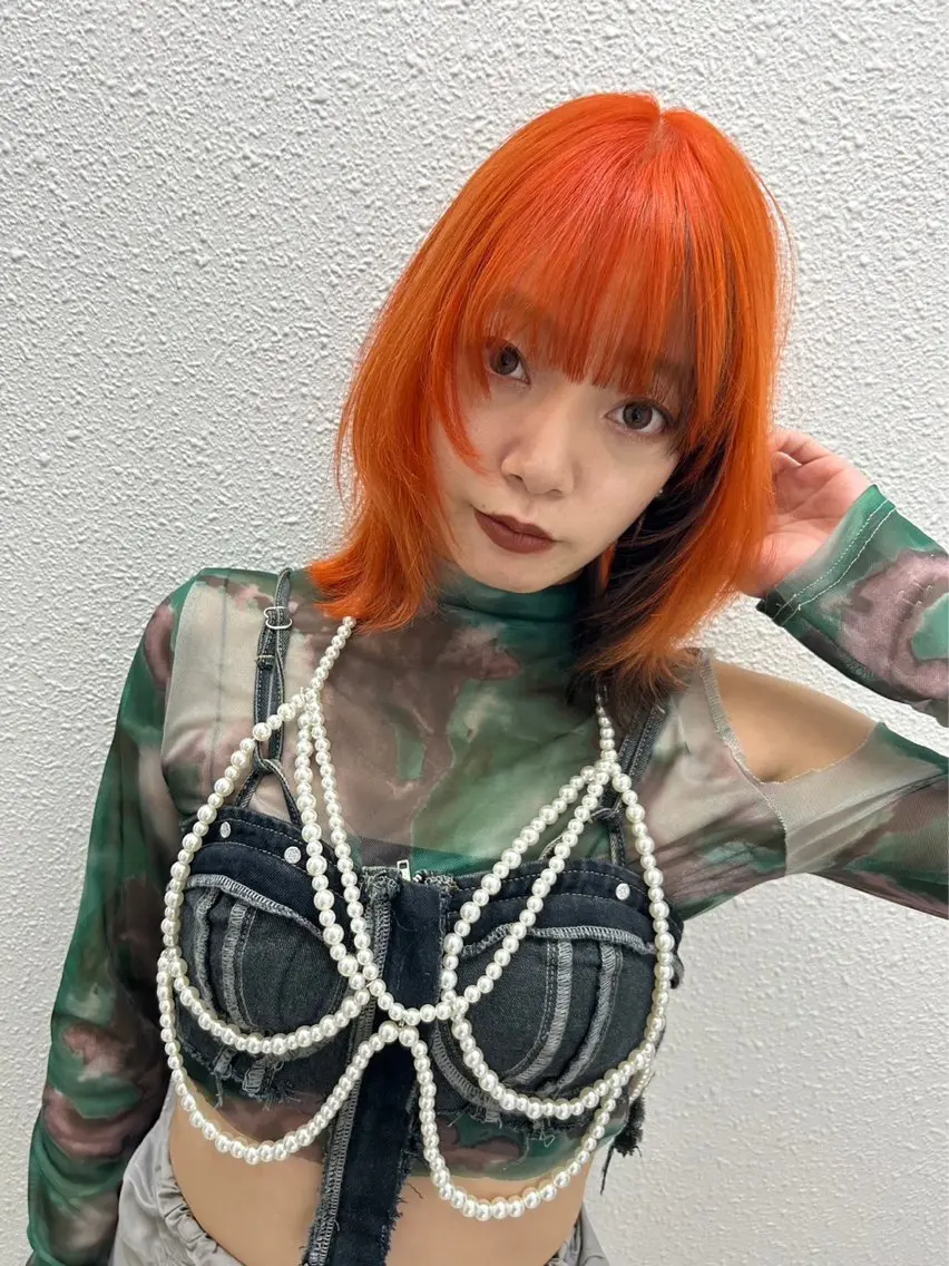 ミディアム カット ヘアカラー トリートメント カラー職人/上川原 雄飛のヘアスタイル