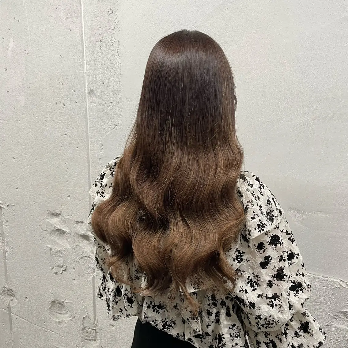 ロング カラー シールエクステ バレイヤージュ ミストバング ブラウンカラー ダブルカラー ヘアカラー エクステ 🧡艶髪/エクステ 🫧🧡YUKI❄️のヘアスタイル