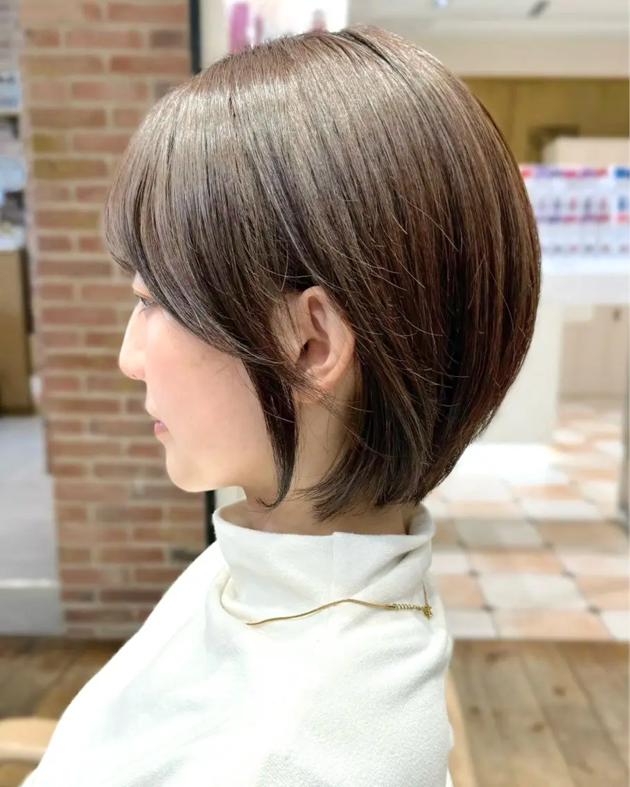 ショート カラー カット ヘアカラー トリートメント 💍新宿ショート 💍岩田莉奈のヘアスタイル